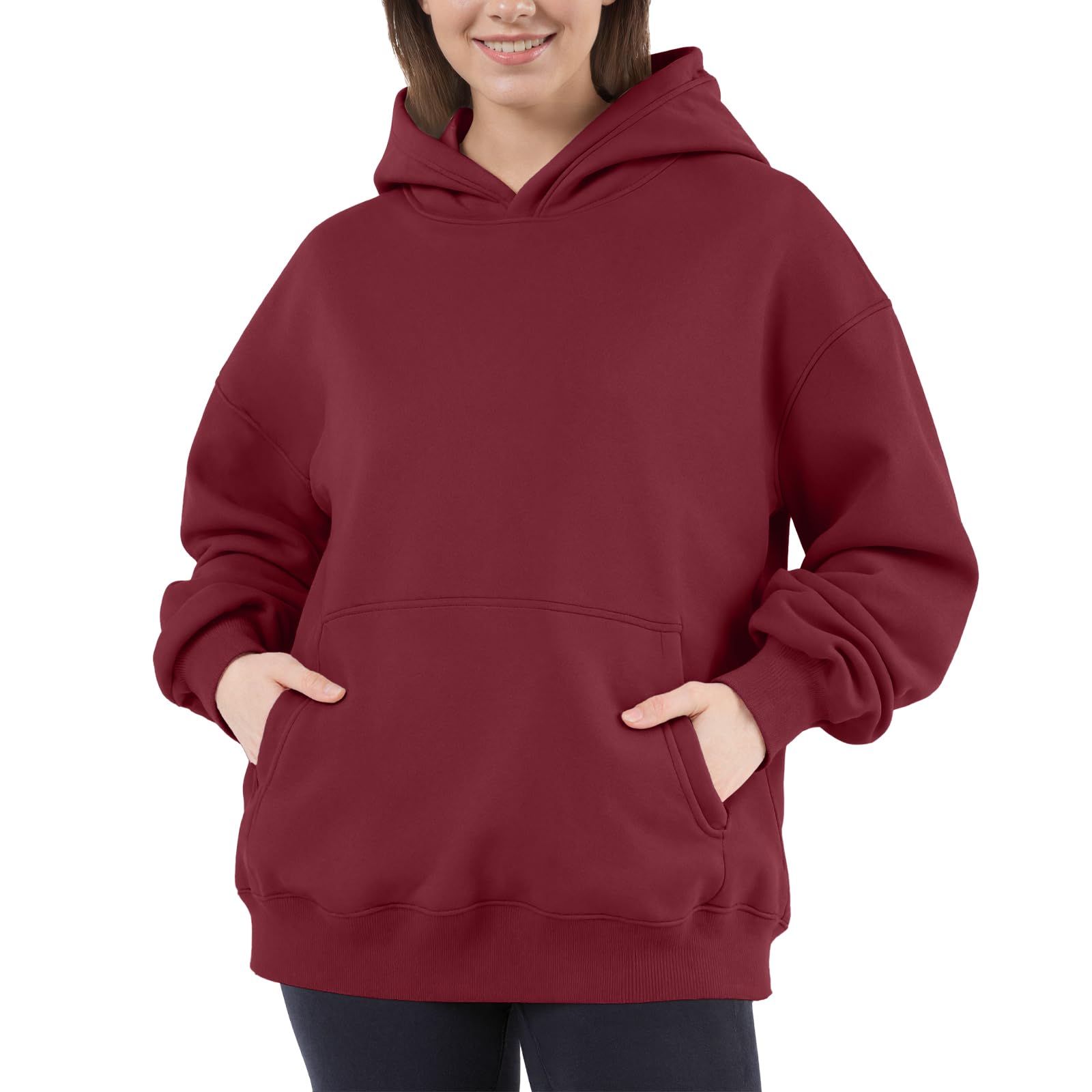Women Hoodies Sweatshirts Sweaters Fleece Hooded Oversized Long Sleeve Crewneck Shirts Fall Winter Outfits Pocket