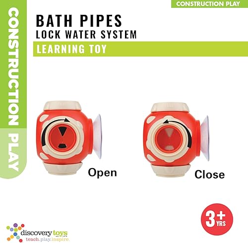 Miniatura 4 de Discovery Toys - Tubos de baño  Juguete de bañera para niños pequeños  Juguete de agua para el baño  Juego interactivo de baño  Juguete de agua para