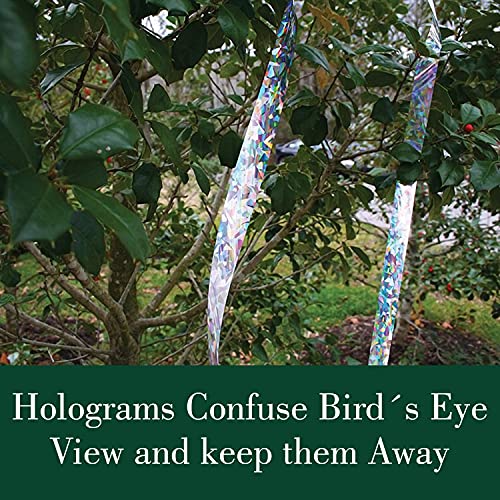 Dalen Holographic Scare Reflective Tape – Bird Deterrent Tape With Metallic Noise Feature, Broad Application And Easy To Use Bird Scare Ribbon (3/4" X 100') - 1 Roll #TOP3