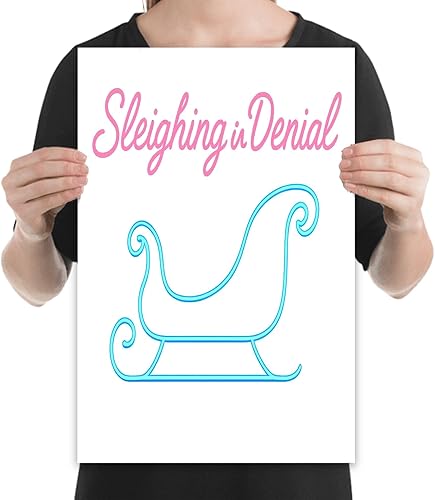 Miniatura 2 de Neon Sleigh Cyber Punk Retro Futuristic Christmas Art - Holiday Decor - 13x19 Poster Print - Positive Mindset