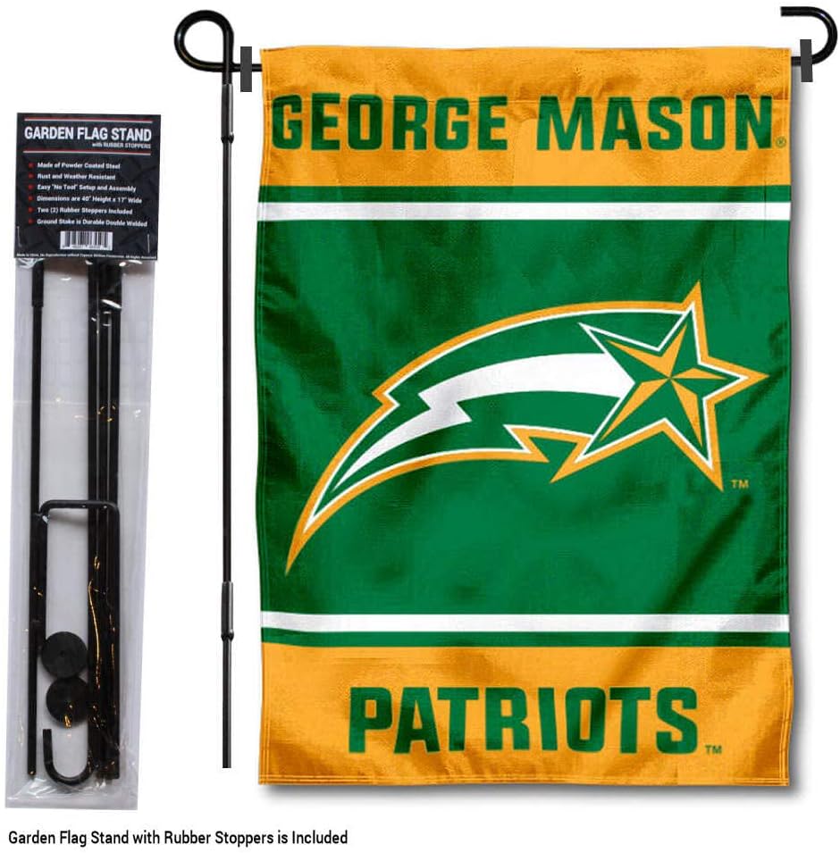 George Mason Patriots Garden Flag with Stand Holder - Image 2