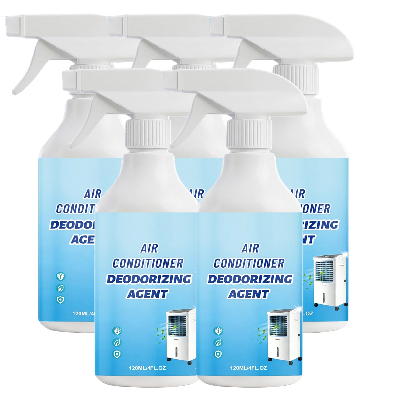 Schäumende Klimaanlage Reinigungsspray, keine Demontage Klimaanlage Ventilator Schaum Reiniger schäumend, No-Rinse Verdampfer Spule Reiniger Geruchsentferner, Haus Hotel Büro Wohnzimmer Auto (5pcs)
