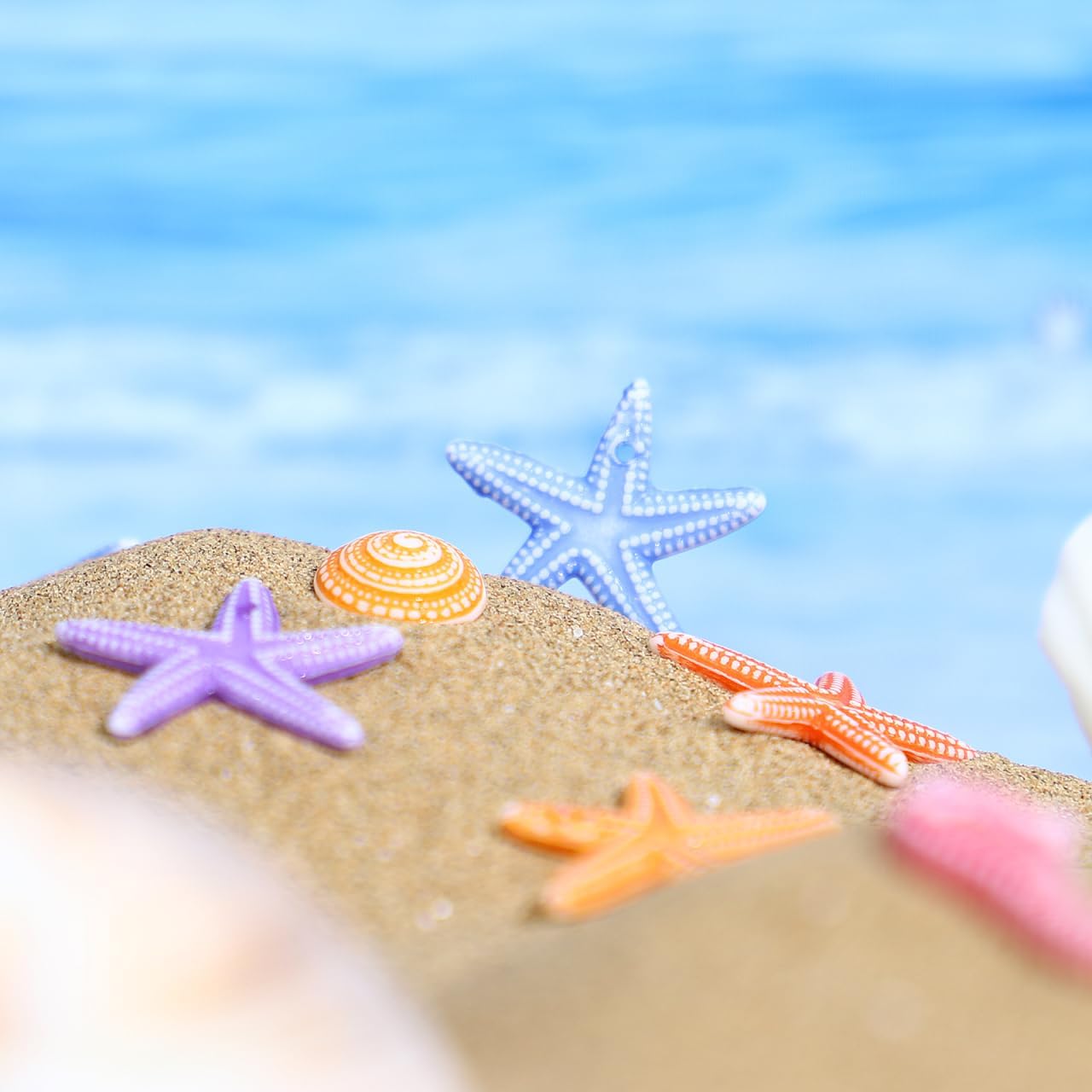 Kisangel 48pcs Mini Ocean Animals Figures, Resin Sea Ocean Animals Figures, Micro Landscape Mediterranean Ornament for Home Aquarium DIY Crafts