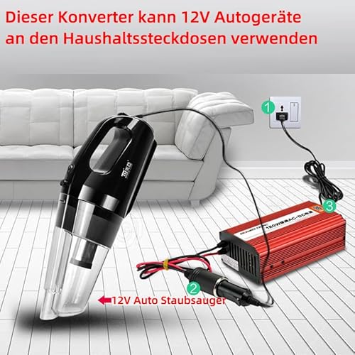 Spannungswandler 230v auf 12v| 15.1A 180W| KFZ Netzadapter, Netzadapter zigarettenanzünder Steckdose.Adapter Zigarettenanzünder Steckdose