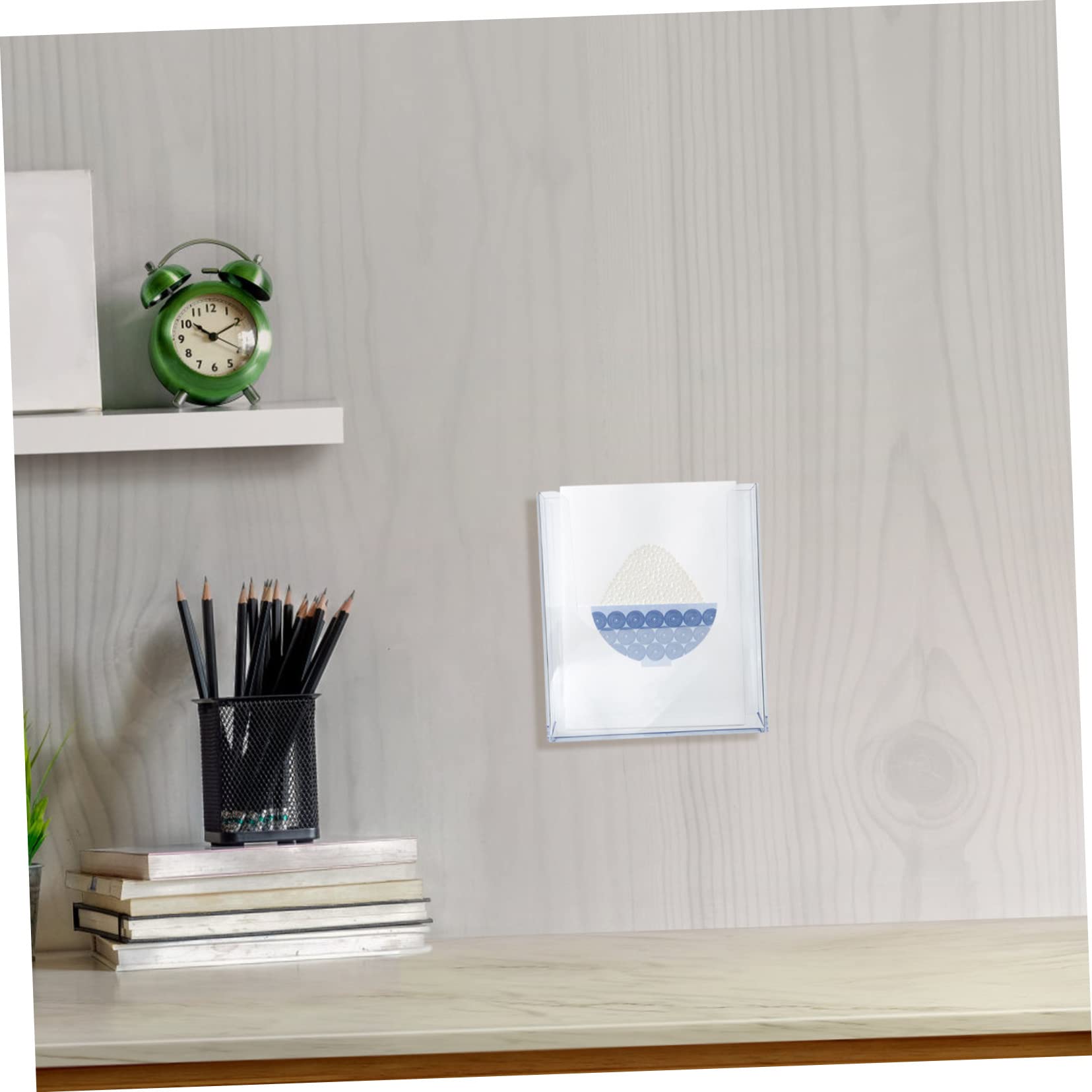 Vaguelly Portafolletos Acrílico Transparente Grande Para Pared, Organizador De Correo y Sobres Agujeros Pretaladrados, Soporte De Pared Multifuncional Para Oficina y Documentos