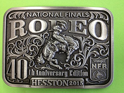 2015 Hesston National Finals Rodeo Belt Buckle (Adult size 3 3/4