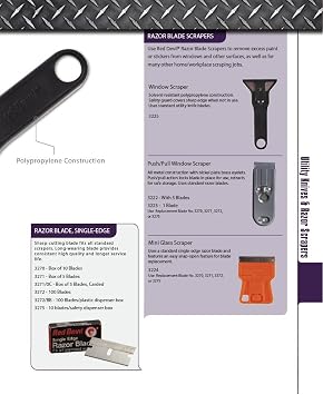 Red Devil #3223 Window Scraper with Retractable Blade