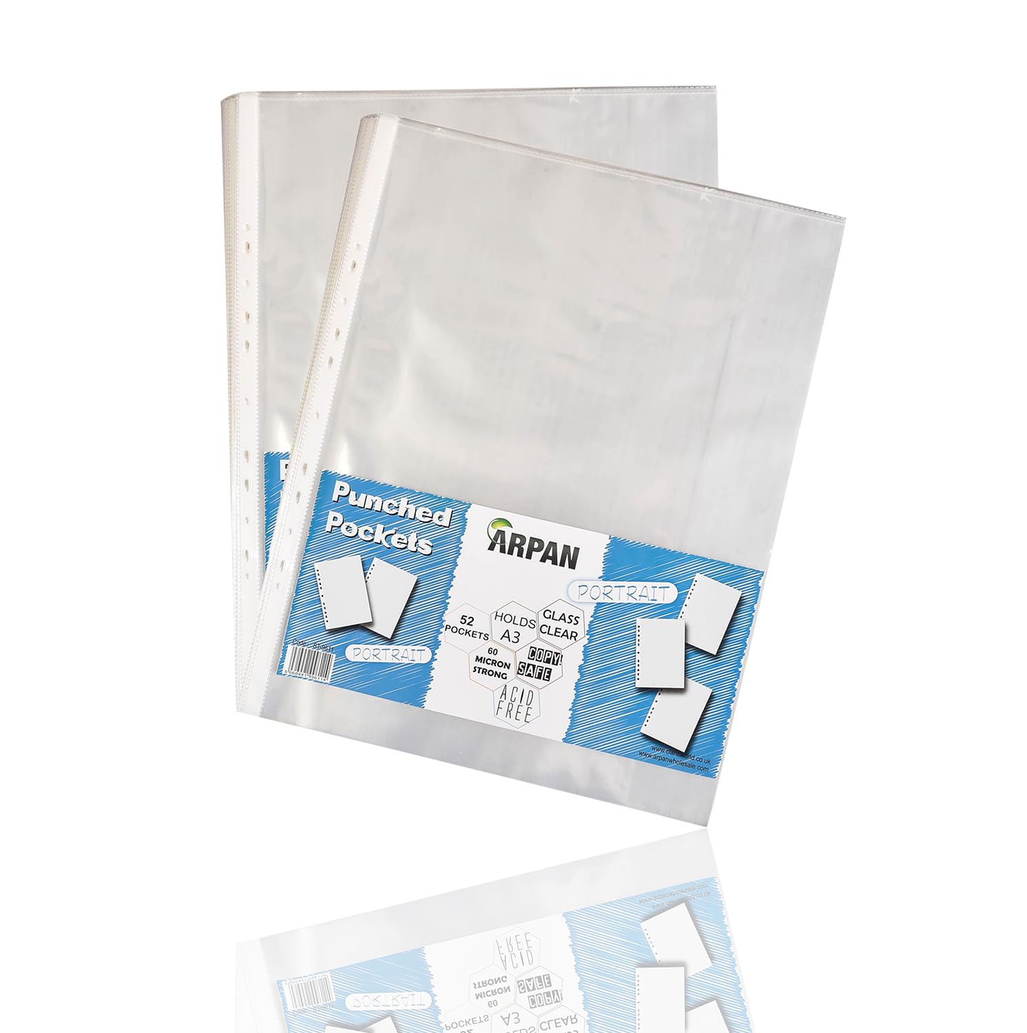 Arpan A3 Portrait Transparent Plastic Wallets Folders for Offices, Professionals, School Kids, Strong Plastic Poly Pockets Wallet Sleeves Clear Finish (Pack of 104)