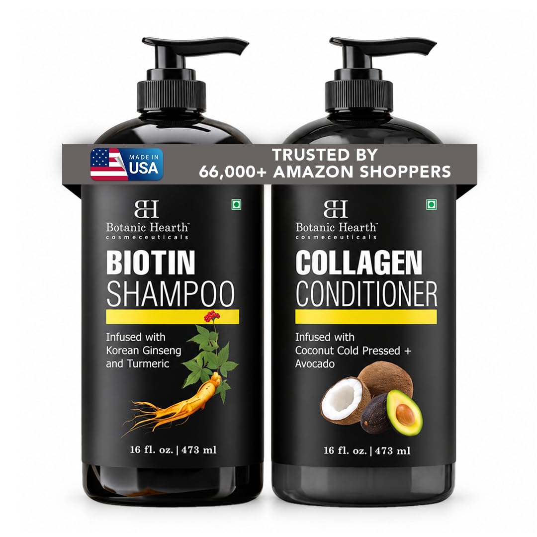 Amazon.com: Botanic Hearth Biotin Shampoo and Conditioner with