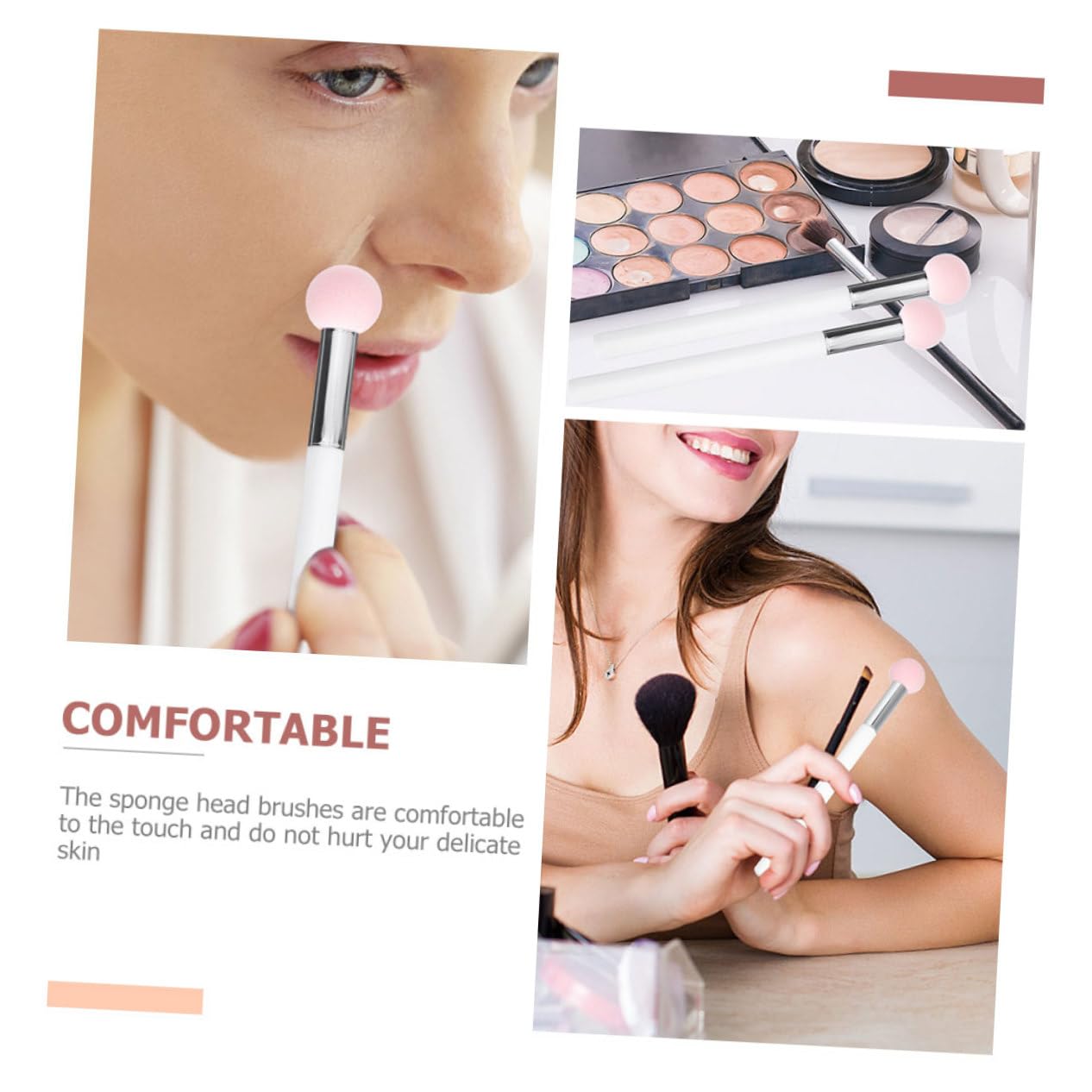 Ipetboom 30pezzi Spugnette Per Trucco Testa Di Fungo Di Applicatori Per Fondotinta e Spugna Per Trucco Viso e Contouring Riutilizzabili e Lavabili Colori