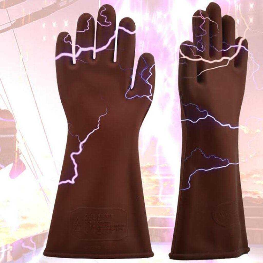 1 Paire de Gants de Sécurité électrique Entièrement Isolants - Caoutchouc - 12 KV