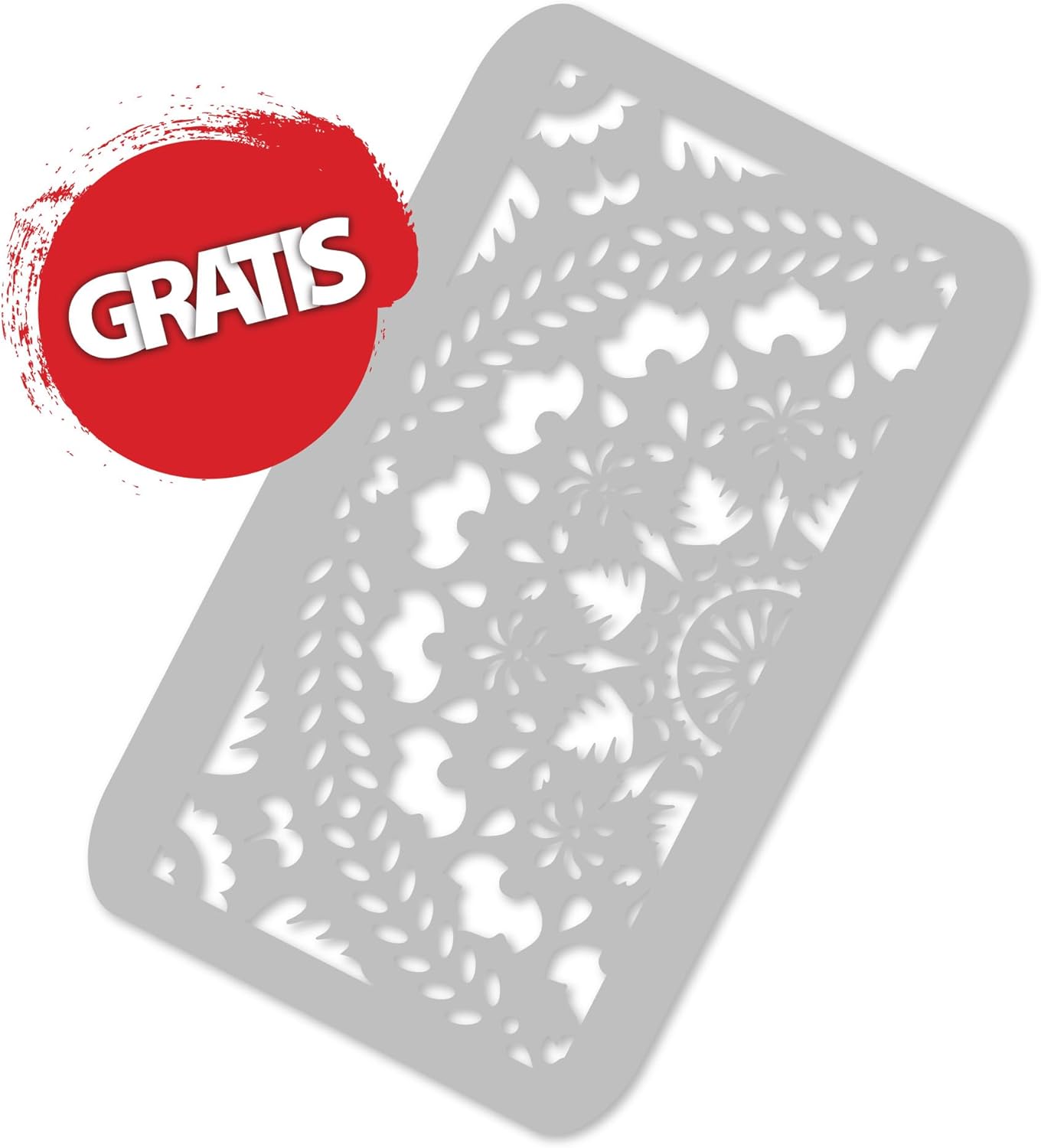 NAKLEO Tile Painting Stencil 23,6”x23,6”, Caria Spanish Moorish Circle Moroccan, Plastic Reusable Large Template, Home Decor Craft DIY, Floor Concrete Patio Wall - Terracotta