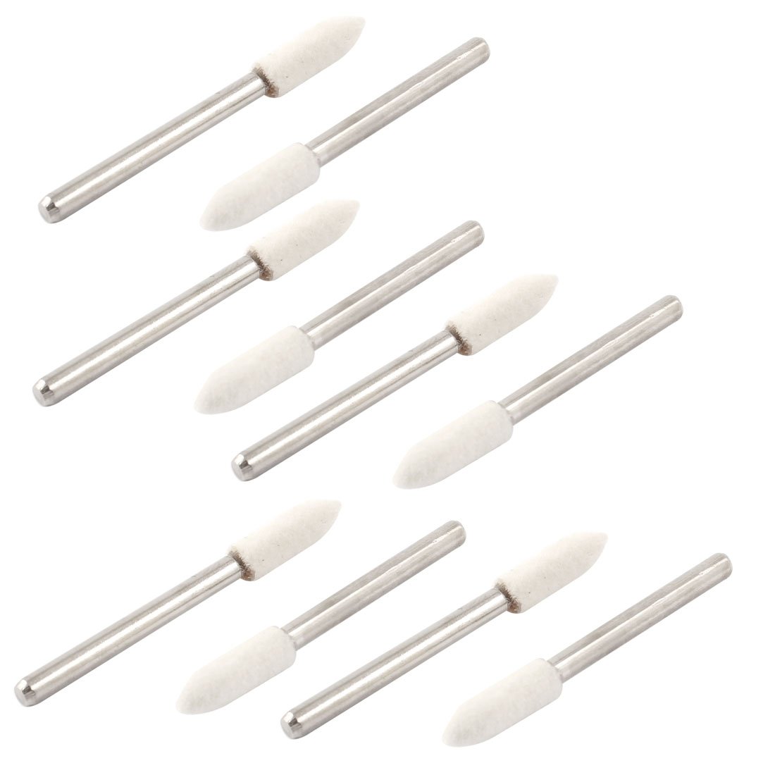 Aexit 10 Pcs Abrasive Mounted Points Polishing Tool 15mm x 4mm Conical Wool Felt bo-bs for Grinding Mounted Points Electric Drill