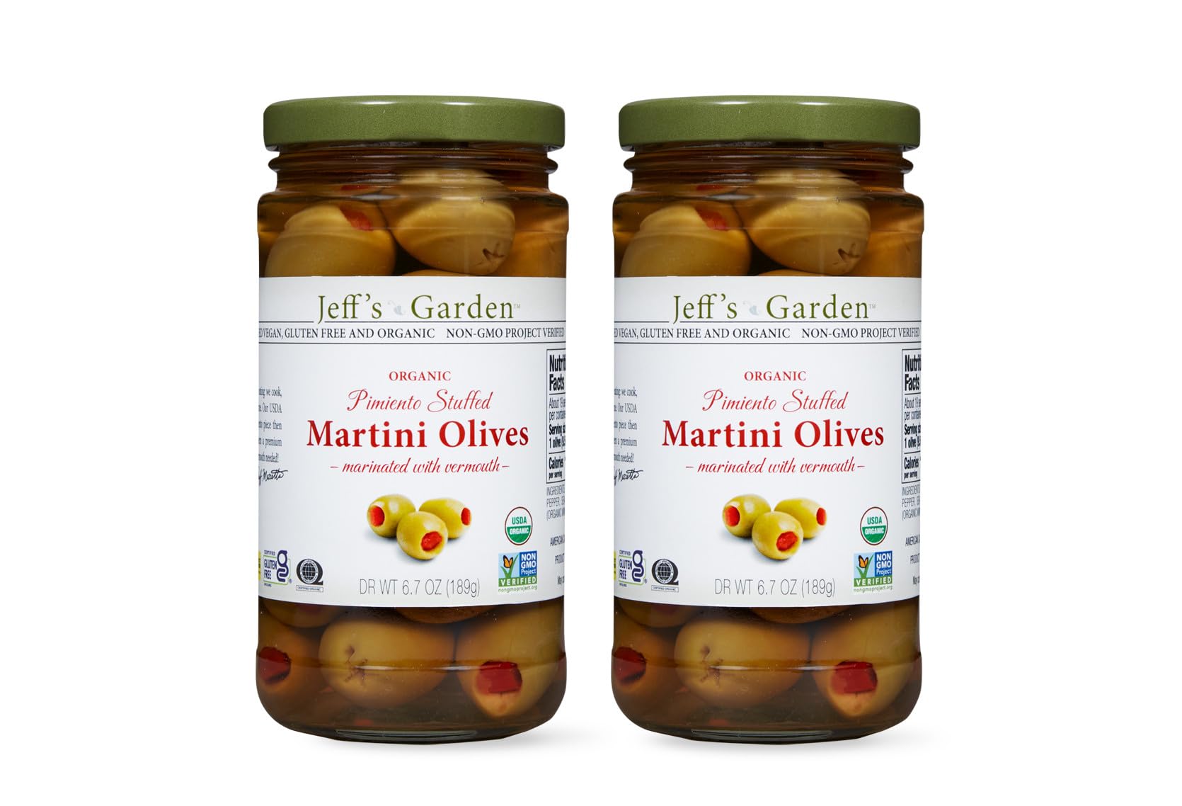 Amazon.com : Jeff's Garden Organic Pimiento Stuffed Martini Olives