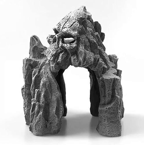Miniatura 5 de Decoraciones de acuario - Cráneo Montaña Paisaje Pecera Decoración, Betta y Reptiles Dormir Descanso Juego Cueva