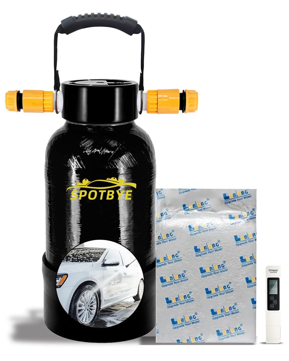 DI Autowaschwasserfilter Deionized Autowaschanlage DI car wash Filter Spotless Water für Auto,RV,Fahrzeuge,Motorräder,Fahrräder,Boote,Flugzeuge,Keine Flecken,Keine Handtuch Trocknen (Schwarz-713)