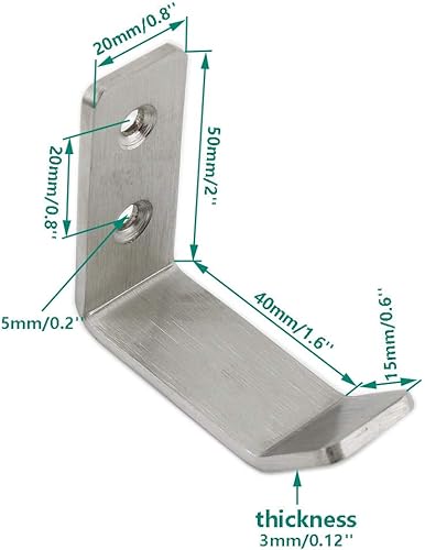 Miniatura 2 de Ulifestar Ganchos de pared, 6 unidades, ganchos de acero inoxidable para colgar toallas, sombreros, llaves, plantas, ganchos de baño de metal