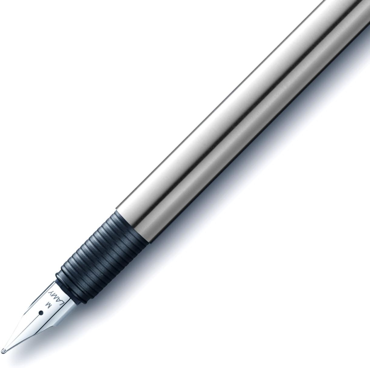 Lamy L45-M Fountain Pen, Nib M (Medium Point), ST Stainless Steel, Dual Use, Silver