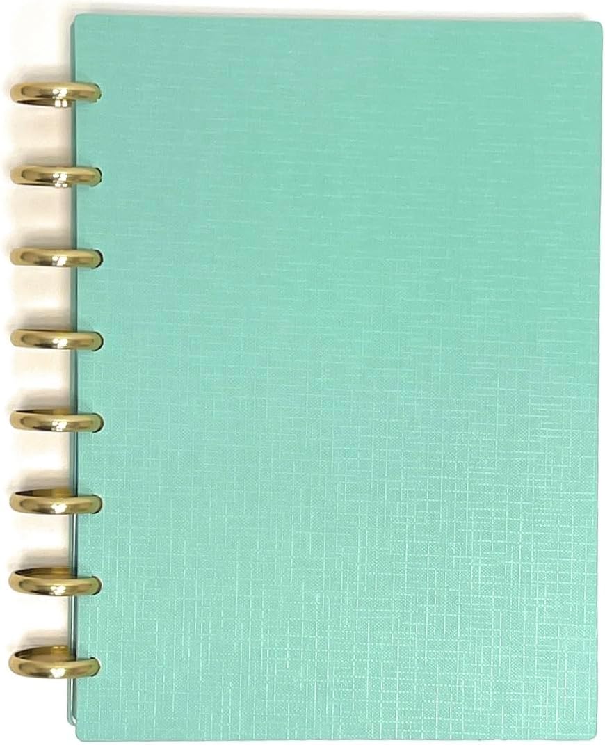 Talia Discbound Notebooks, Planner, Customizable, With 1" Gold Discs (Canyon Clay, Junior (5.5in x 8.5in))