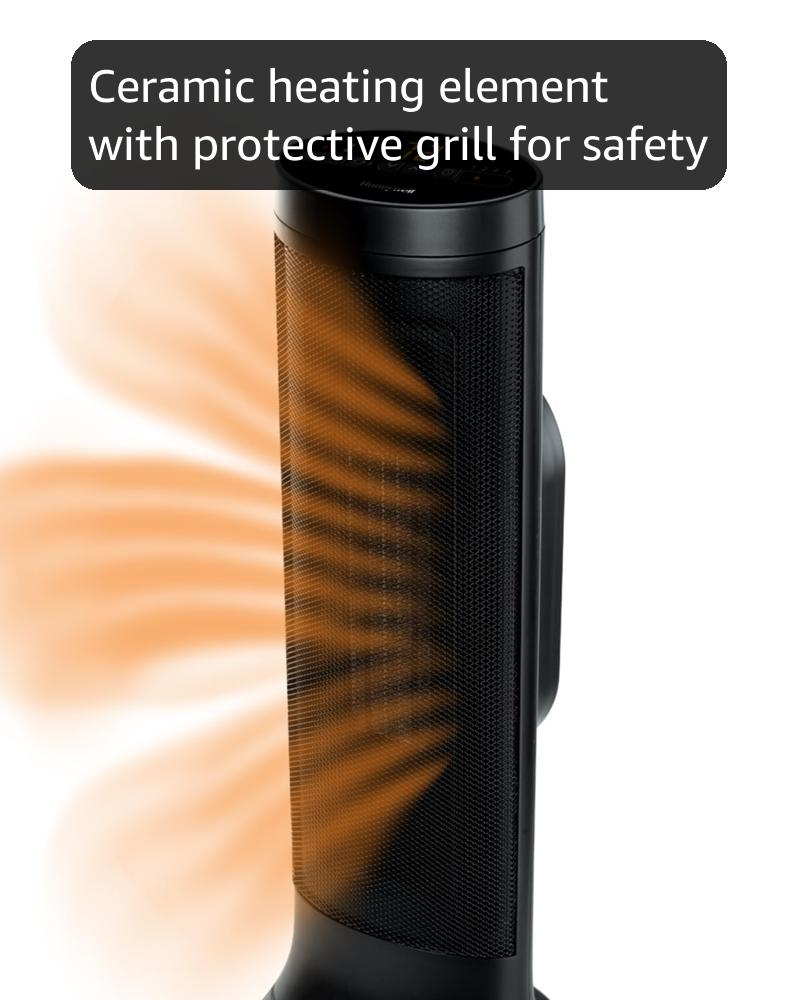 Amazon.com: Honeywell Slim Ceramic Tower Heater, Large Room, Black