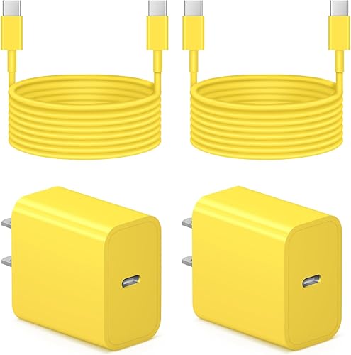 Miniatura 8 de Cargador para iPhone 15 de carga rápida, paquete de 2 bloques de cargador de pared USB C de 20 W con cable tipo C de 6 pies para iPhone 1515 Pro15