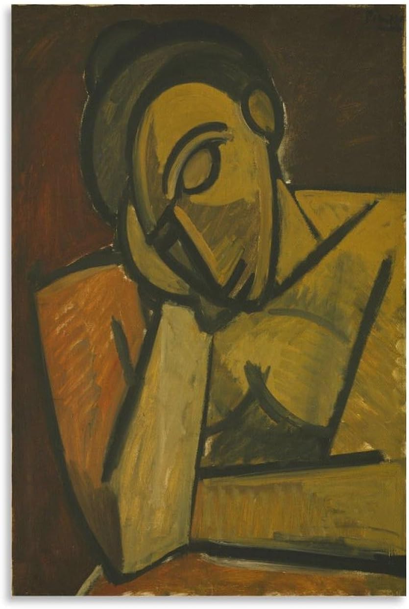 ZZYGGN GMGSW Sleeping by Pablo Picasso Poster and Prints Abstract Canvas Painting Pablo Picasso Wall Art for Living Room Picture Decor 40x55cmx1 Frameless
