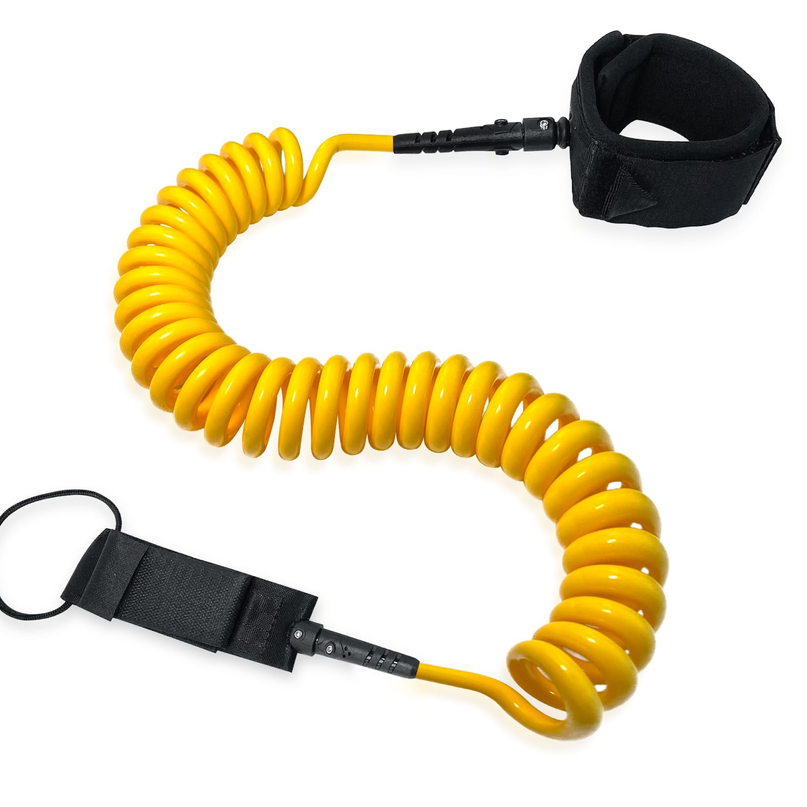 WOUMON 10 Pies Surf Leash,Correa para Tablas de Surf,Cuerda Elástica en Espiral para Tablas de Surf para Stand Up Paddle Board,Longboard