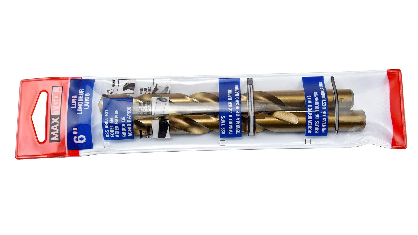 MAXTOOL 7/16" 2 brocas de longitud Jobber HSS M35 5% cobalto totalmente tierra; JBF35G10R28P2