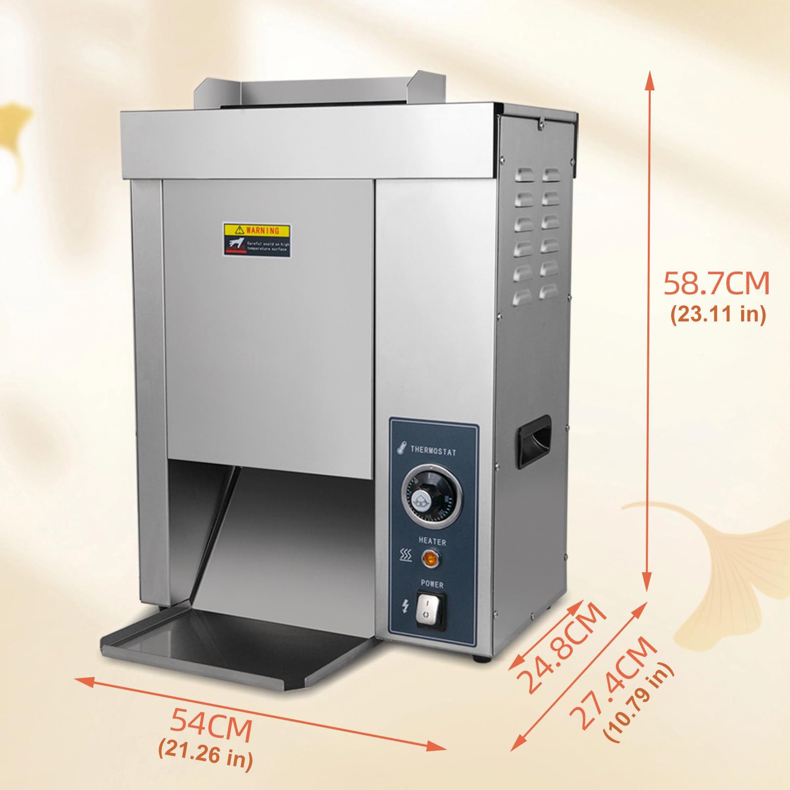 Mały opiekacz do hamburgerów, 2000 W, opiekacz do bułek, grubość dolna 12,2-20,6 mm, 50-300°C, stal nierdzewna spożywcza – idealny do food trucków, kawiarni i sklepów spożywczych.