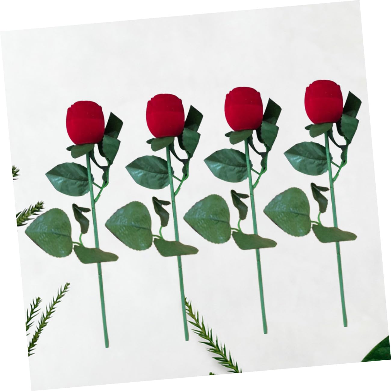 LIFKOME Lot De 12 Boîtes À Bijoux Élégantes En Forme De Fleur Rouge Avec Doublure En Velours Idéales Pour Présenter Des Bijoux Idéales Pour Noël