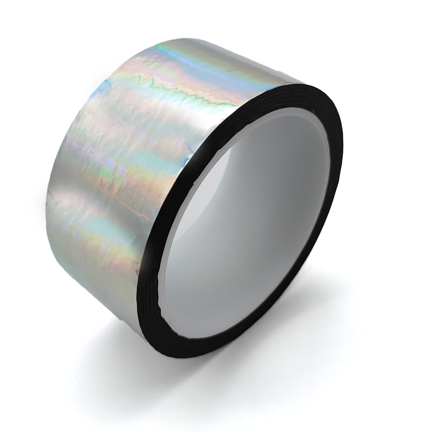 Reflective Crafting Tape, Graphic Glitter Holographic Tape, for Craft Project, DIY Art, Holiday Packing, Wrapping, Keep Birds Away, 1.8 Inches by 55 Yards (Holographic-SM)