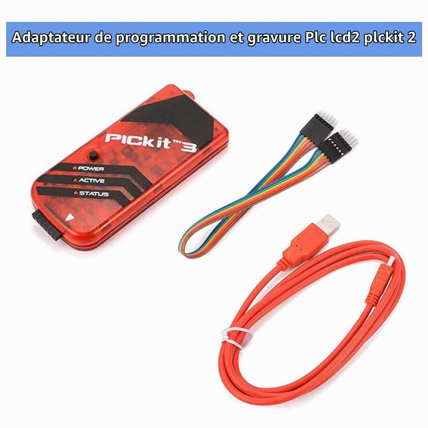 Pickit3 PIC KIT 3 Programmeur Binghe - Émulateur et Téléchargeur Avec Châssis ICD2 Pour Le Développement de Programmes, Le Débogage et Le Développement de Logiciels et de Matériel PC