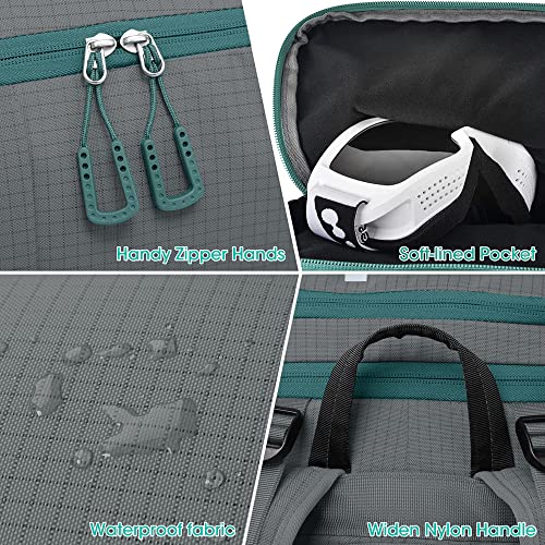 Semsty Ski Boot Bag, 55L Waterproof Ski And Snowboard Boots Travel Backpack For Skis, Snowboard, Ski Helmet, Goggles, Gloves & Accessories (Grey) #TOP3