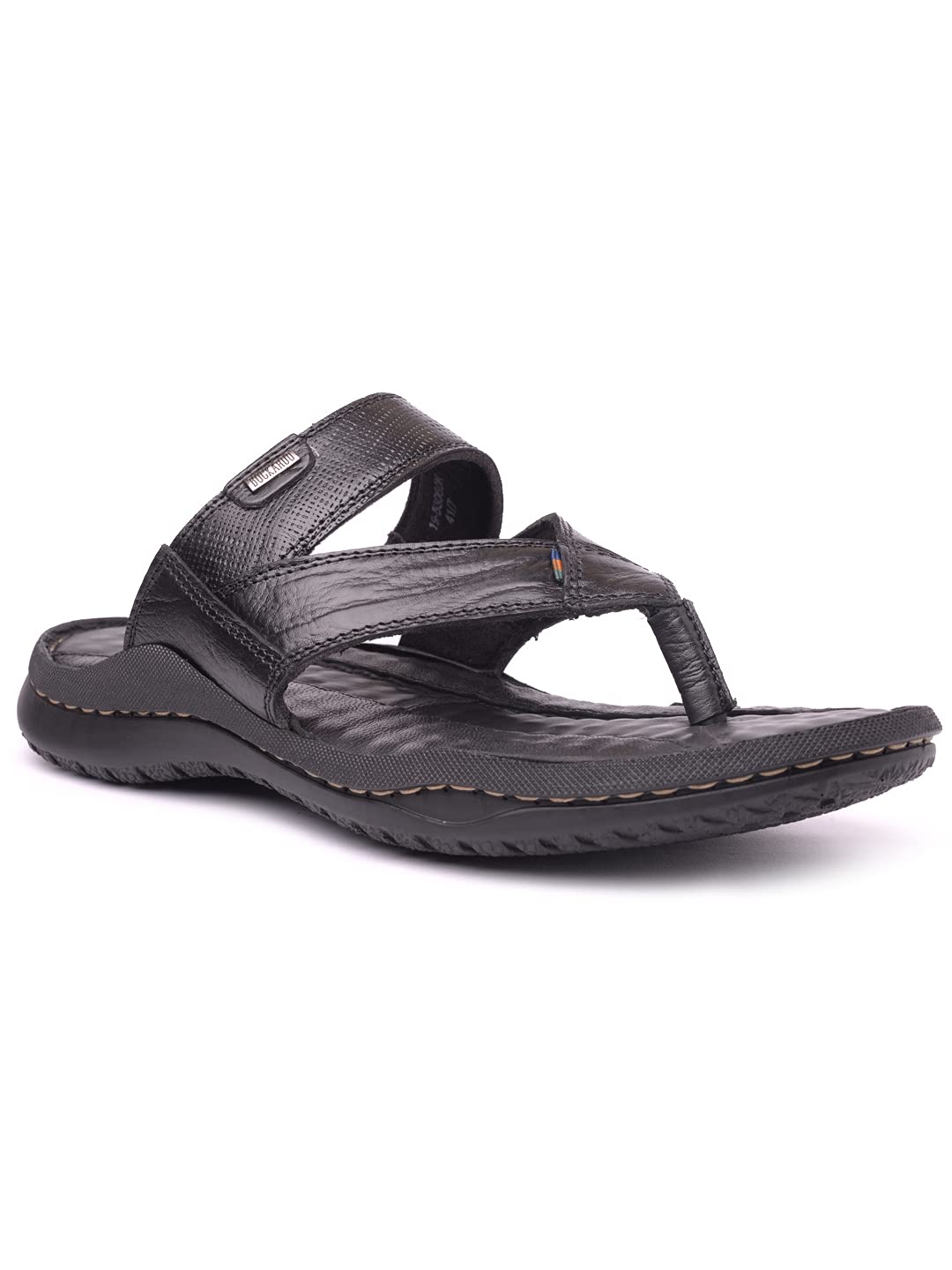 Buckaroo New Plazzo Black Strollers Genuine Leather Slide Sandal
