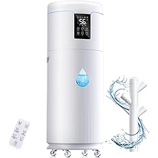 17L/4.5Gal Ultra Large Humidifiers for Bedroom 2000 sq ft, Quiet Humidifiers for Large Room, Tower Humidifier with 4 Mist Mode & Extension Tube for Home School Office Commercial Greenhouse Plants