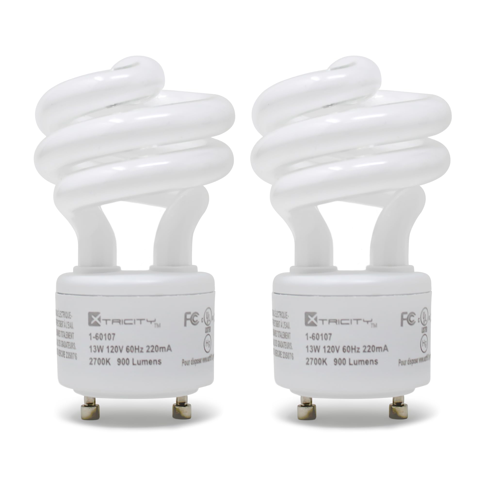 Xtricity Compact Fluorescent GU24 2 Prong Light Bulb Base