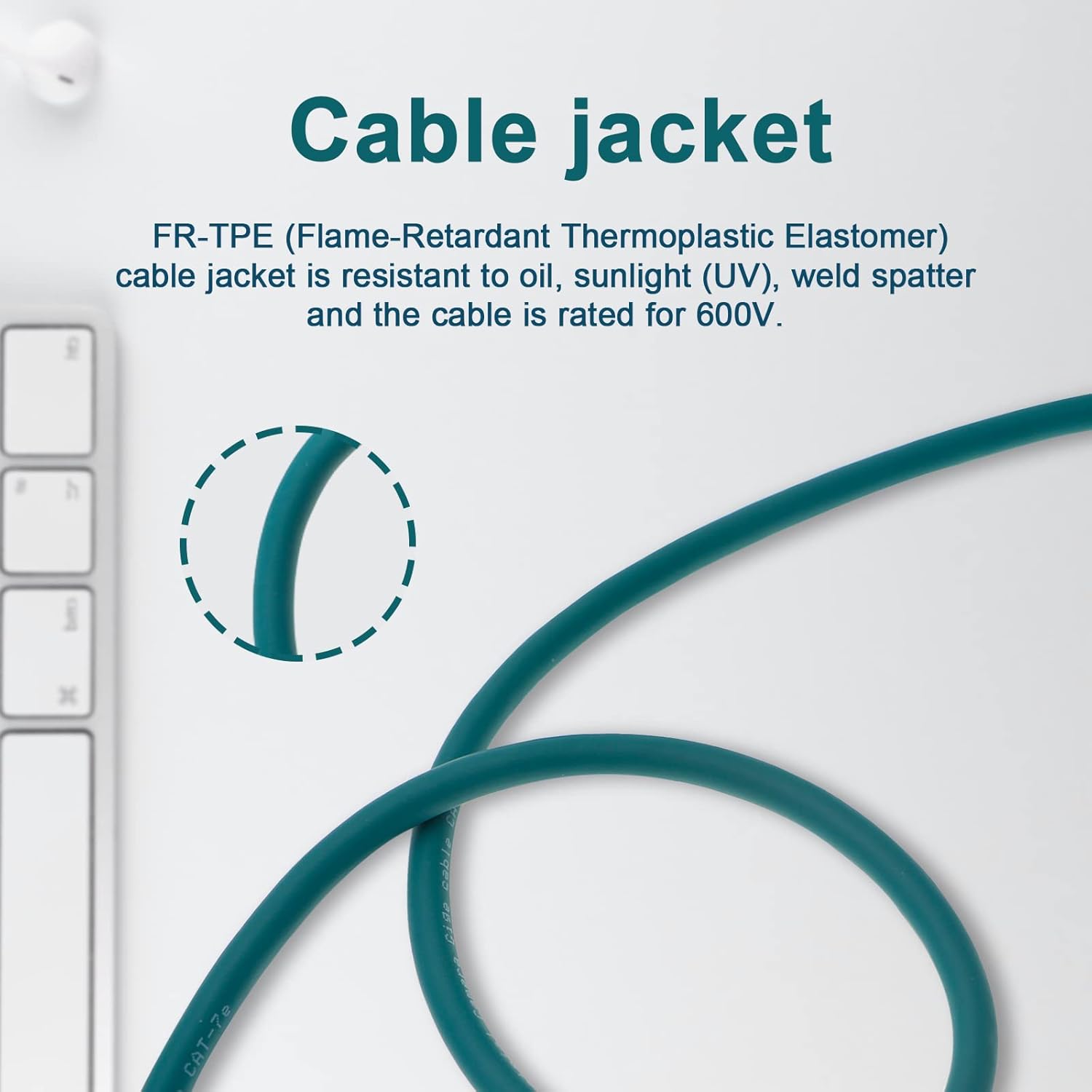 Gbrand AConnect M12 8 Pole X-Code Male to RJ45 Cat6a Ethernet Shielded Cable for Cognex Industrial Camera 33Ft/10M