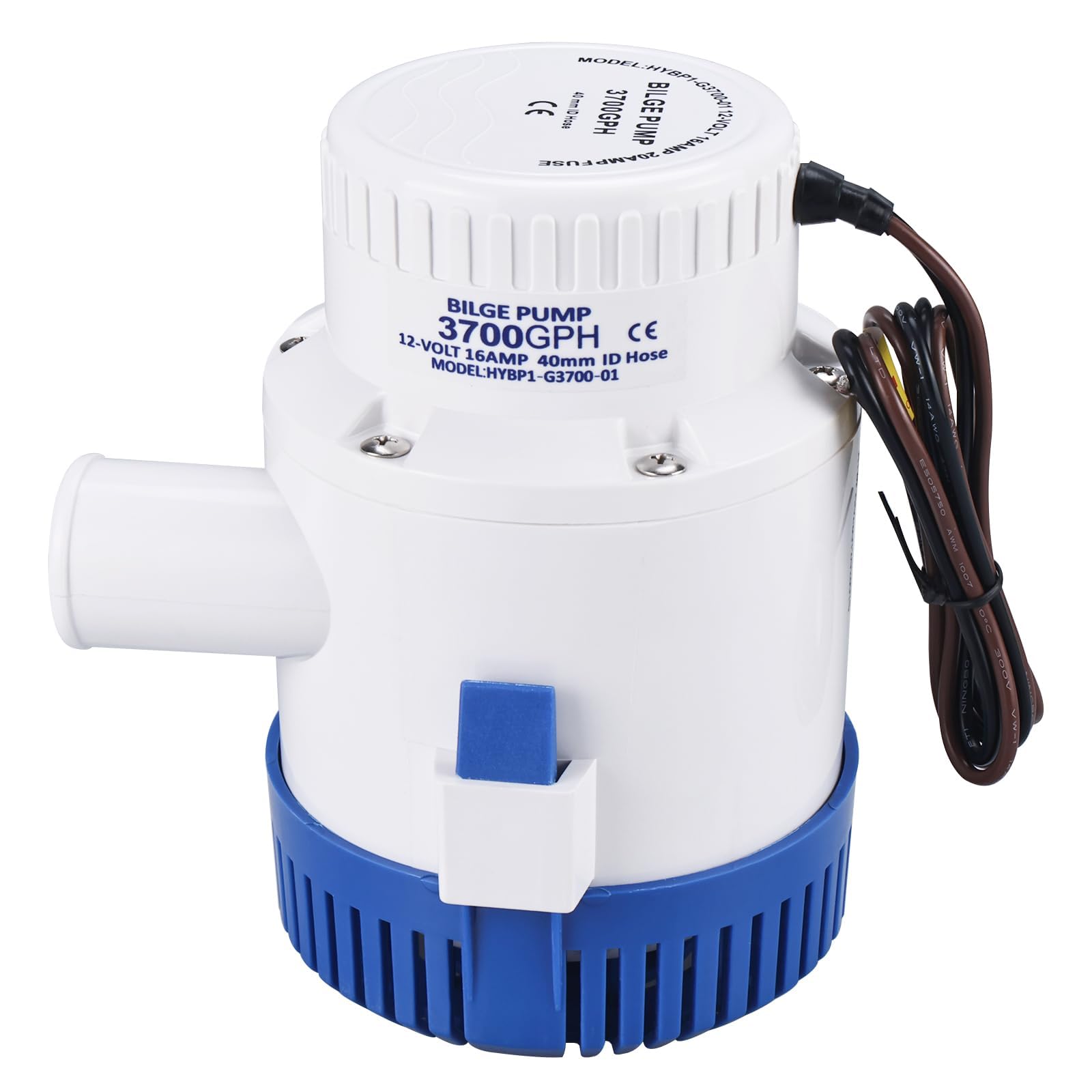 FreeTec Bomba de achique sumergible de 12 V, 235 LPM, bomba de agua de 40 mm, para caravanas, camping, marina, barco de pesca, piscina pequeña y fuente
