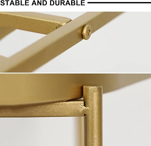 Miniatura 4 de XPLKQXE Carrito de servicio, carrito de servicio de barra móvil, con ruedas, estante de almacenamiento de metal, estante de 2 niveles para el hogar