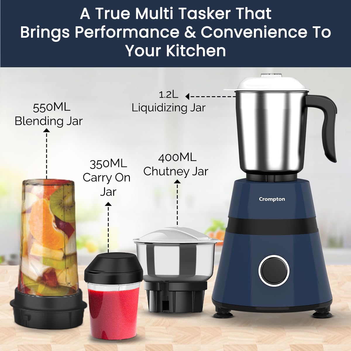 Crompton DS 500 Blend Mixer Grinder - 500W -8 Crompton DS 500 Blend Mixer Grinder - 500W -8