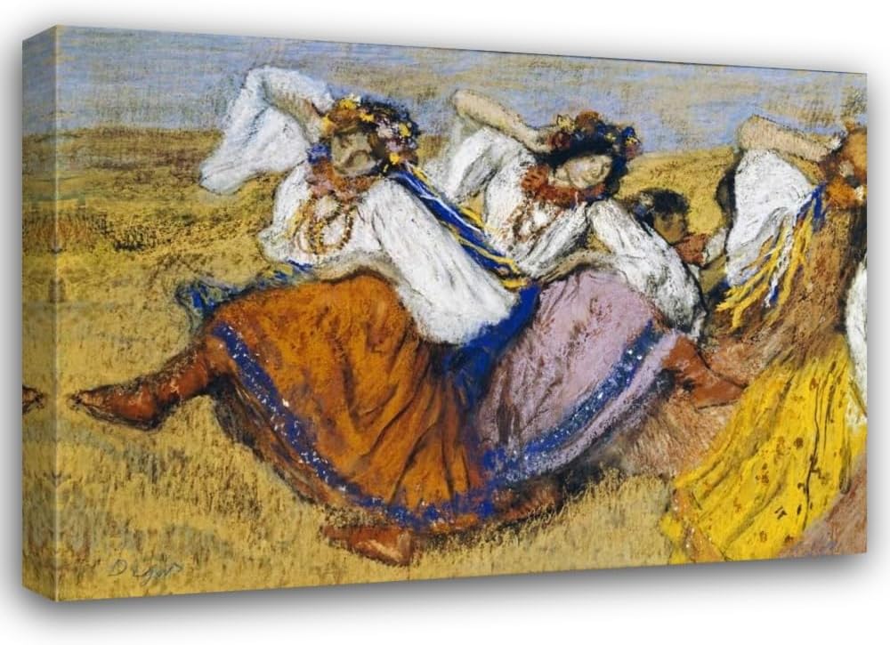 ArtDirect Russian Dancers Custom Framed Art Print Giclee Print or Canvas Options with Various Sizes and Customization by Degas, Edgar