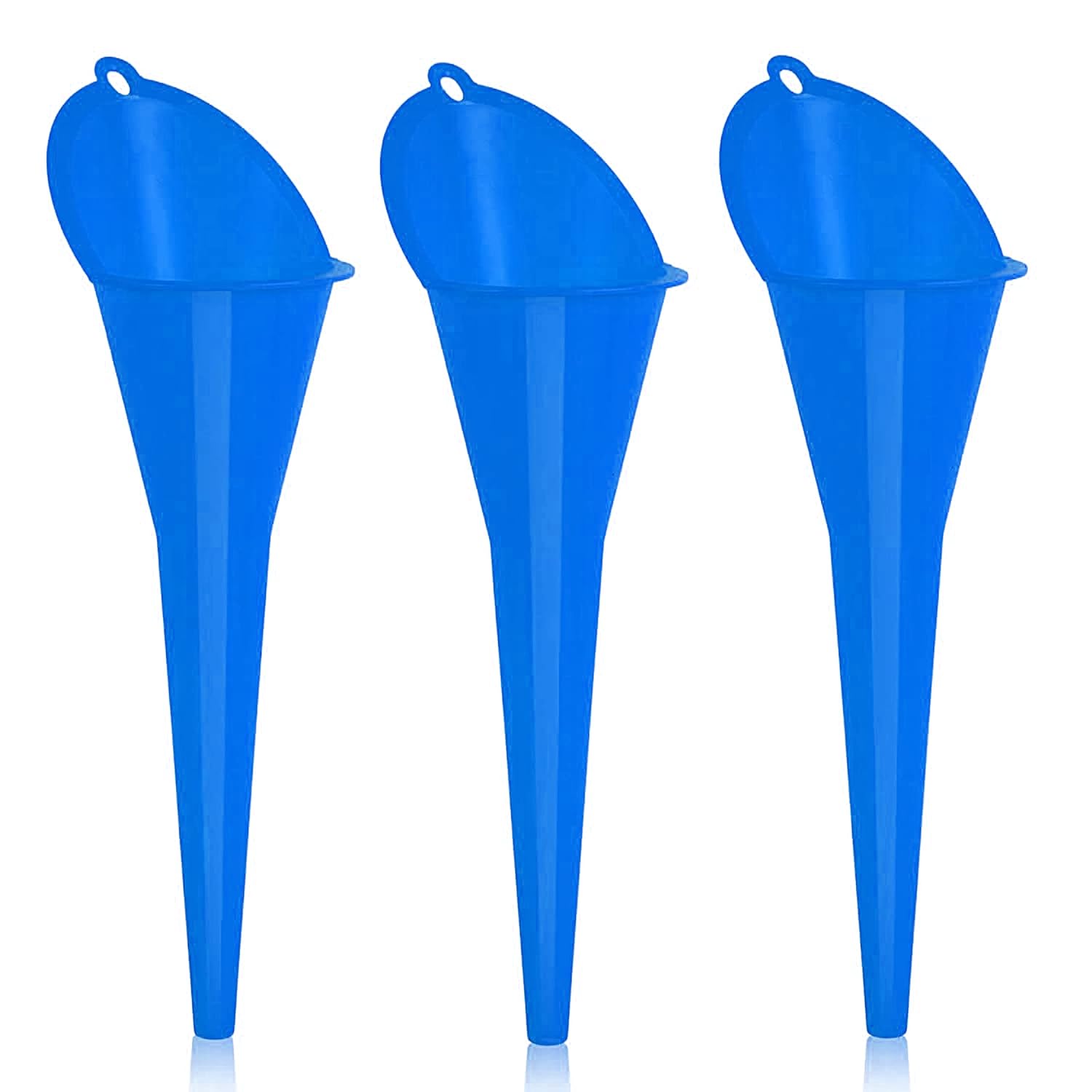 KarZone Funnel Set All Purpose Plastic, Flask Funnel for Oil, Gas