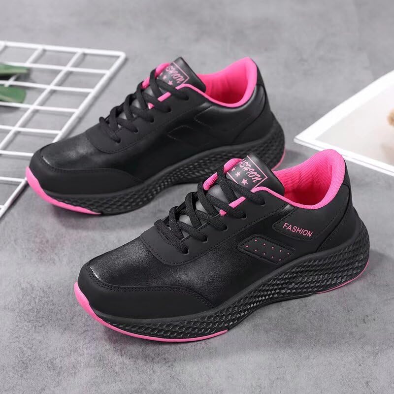 Womens Comfortable Synthetic Leather Walking Sneakers for Travel Sport4