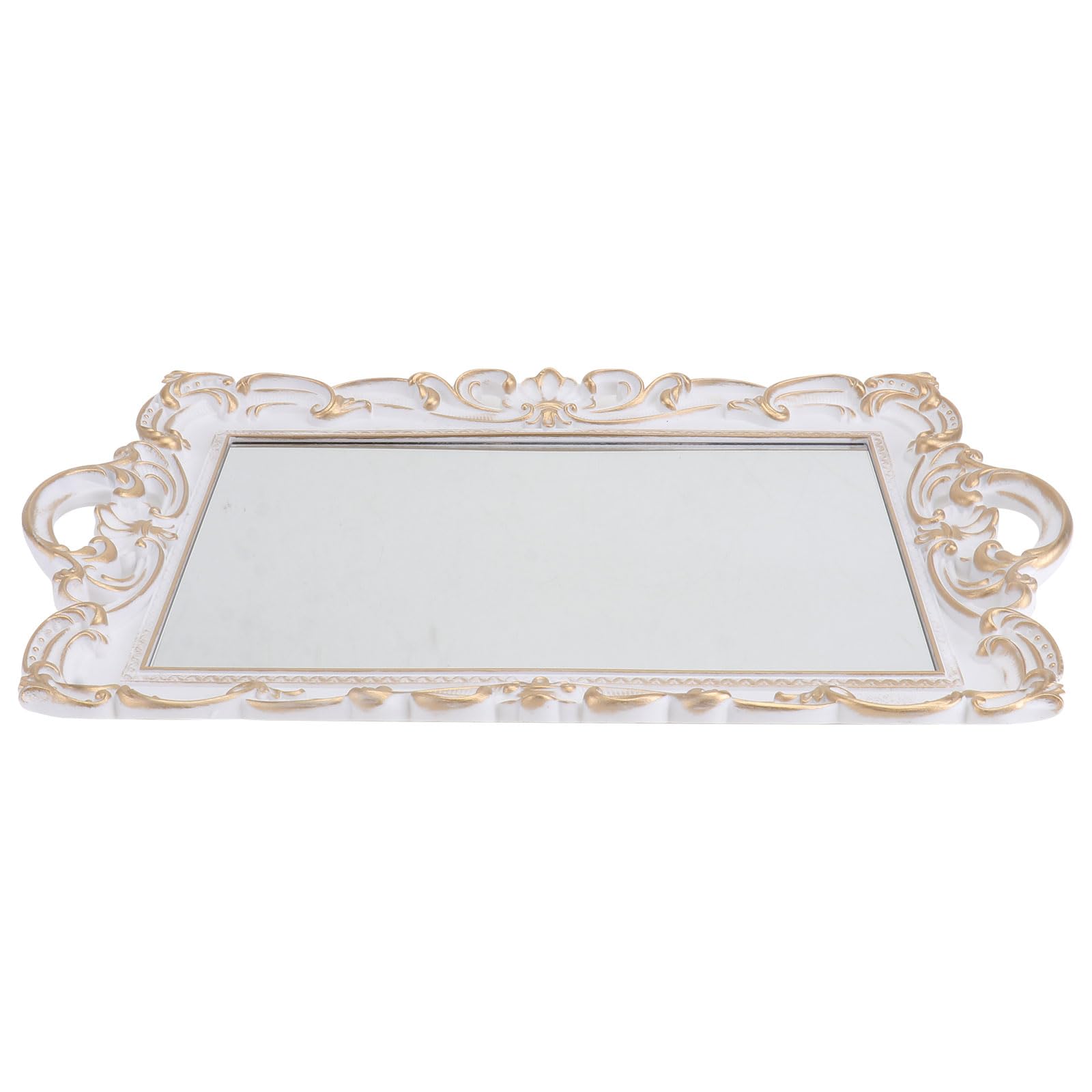 Bandeja de espejo retro para decoracion de dormitorio y maquillaje