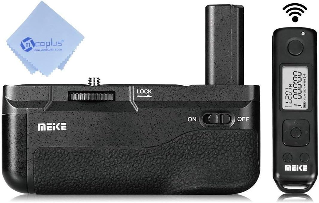 Get Popular Offer Meike MK-A6500 Pro Battery Grip Built-in 2.4GHZ Remote Controller Vertical-Shooting Function Compatible for Sony A6500 Camera +Mcoplus Cloth Super Deal Product Meike MK-A6500 Pro Battery Grip Built-in 2.4GHZ Remote Controller Vertical-Shooting Function Compatible for Sony A6500 Camera +Mcoplus Cloth