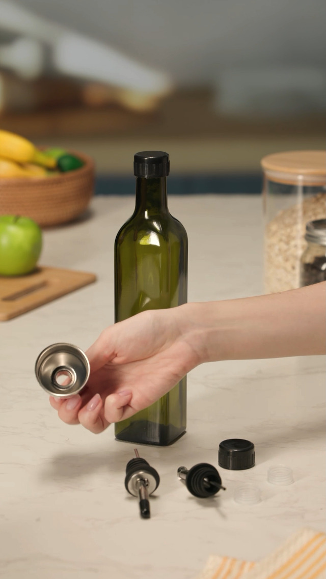 Amazon.com: AOZITA 17oz Glass Olive Oil Bottle Dispenser - 500ml