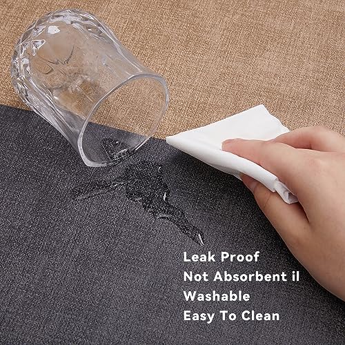 Myir JUN Tovagliette Americane lavabilie Sottobicchieri Set di 6, Tovaglietta Americana Bifacciale Antiscivolo Impermeabile Tovagliette Colazione Plastica Facile Pulire Tovagliette Americana - immagine 4