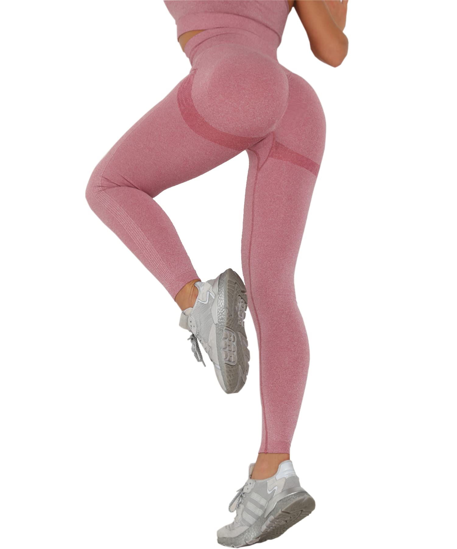 Merlvida Leggins Sportivi Donna Vita Alta Leggings Push Up Pantaloni Palestra Controllo della Pancia Anticellulite Pantacollant Opaco Elastici Tuta Collant Abbigliamento Sportivo Donna Yoga Fitness