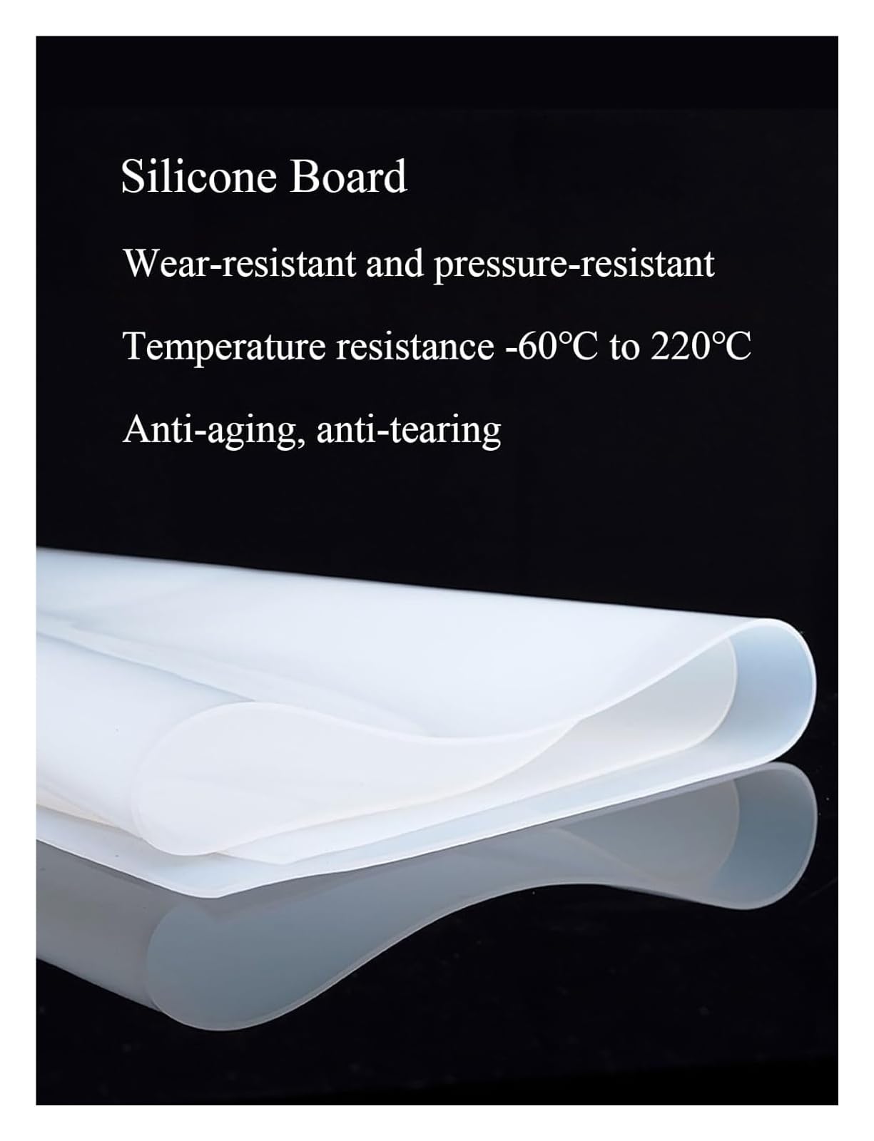 Lámina de Caucho de Silicona de 600 X 600 X 6/8/10 Mm, Apta para Uso Alimentario, Material Resistente a Altas Temperaturas, Ideal para Juntas, Tapas Y Sellado de Alimentos/10 * 600 * 600Mm