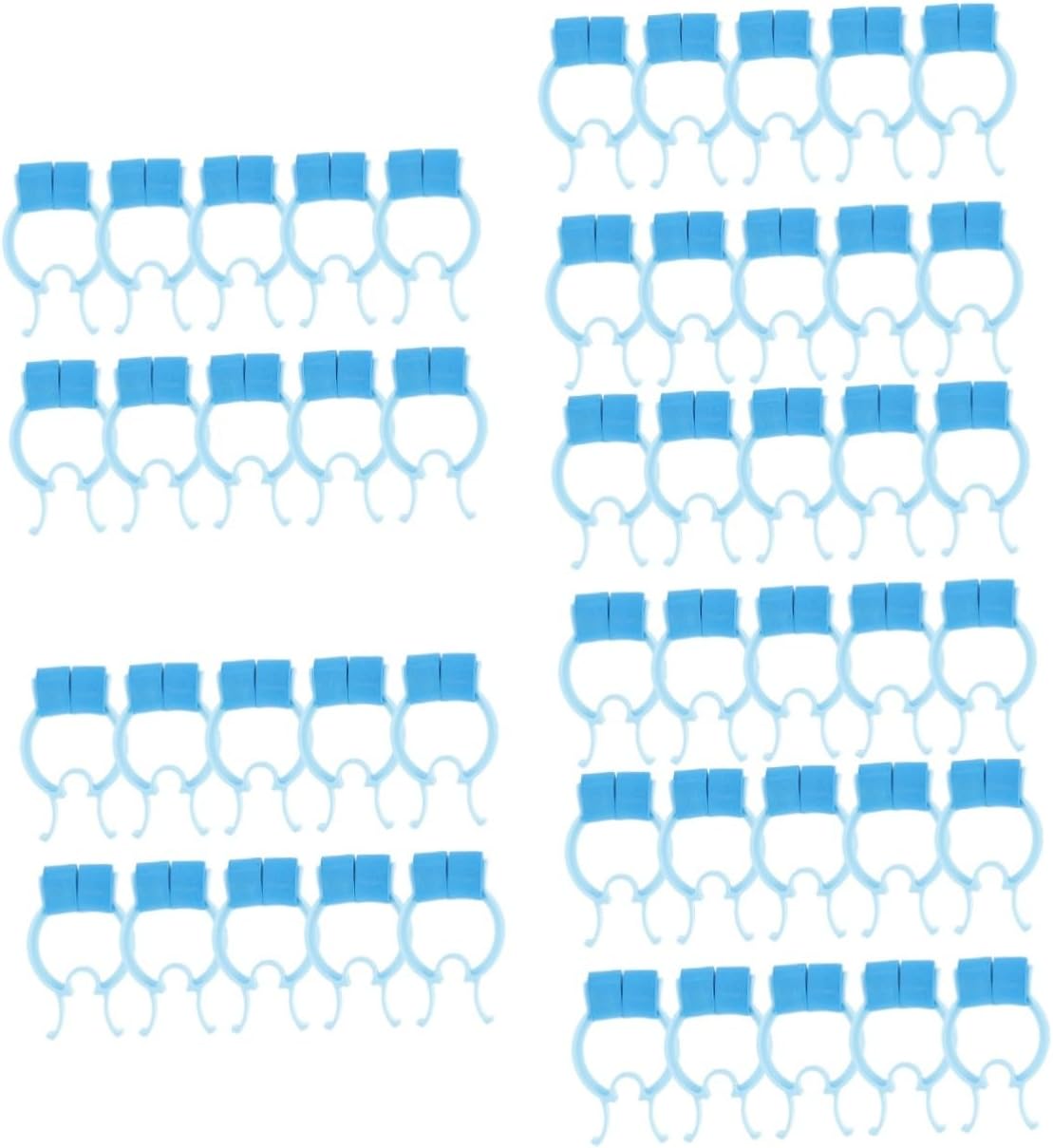 Nose Cuff 80 Pcs Nose Clip Nasal Nose Stopper Nose Shaping Clip Nose Pincher Portable Nose Stop Clips Breath Accessories Stop Nosebleeds Clip to Sleep Sky-Blue Eva Training Clip